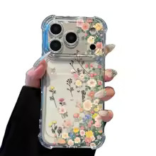Colorful floral clear phone - clear,