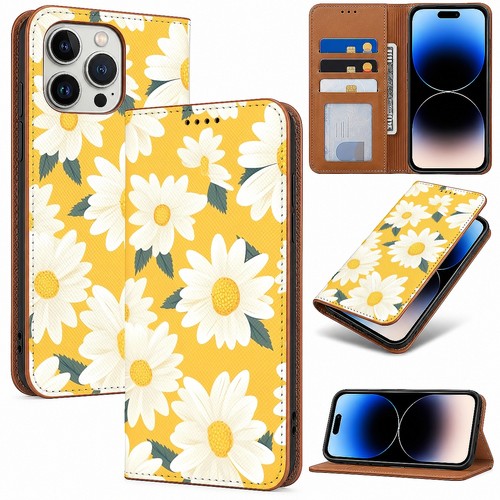 Floral pattern leather wallet - pattern,