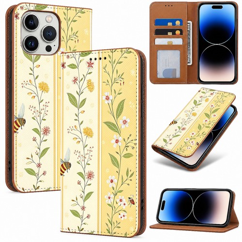 Bees and blooms leather - and,