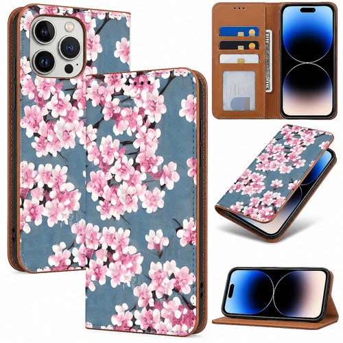 Floral pattern leather wallet - pattern,