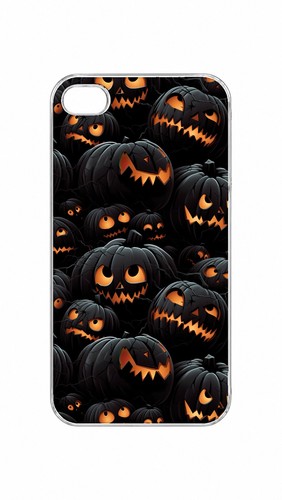 Halloween black pumpkin scary - black,