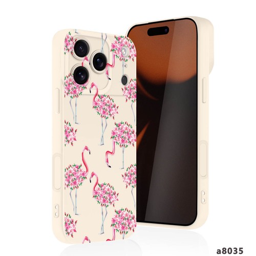 Hard tpu phone - tpu, flamingo