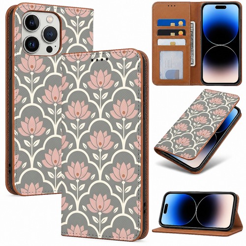 Floral patterns leather wallet - floral,