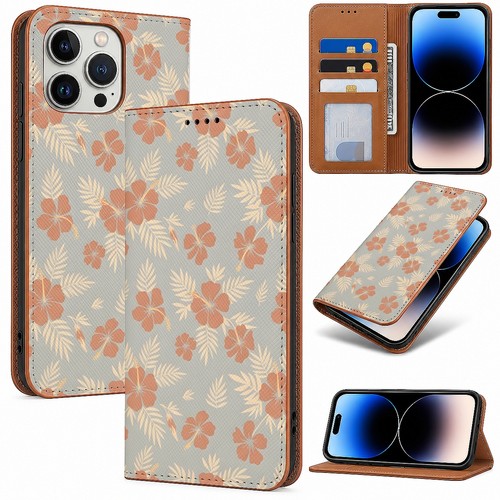 Floral patterns leather wallet - floral,