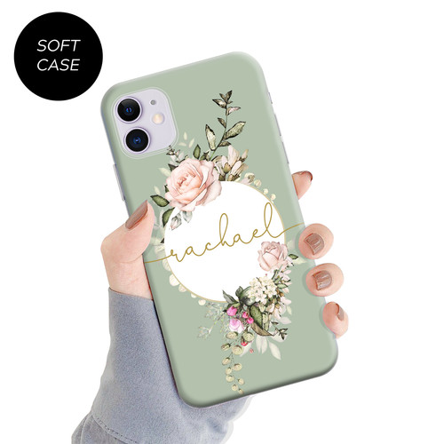 Personalised case floral name - case,