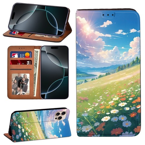 Mobile phone leather stand - phone, pu