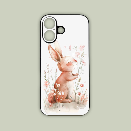 Watercolour floral bunny - watercolour,