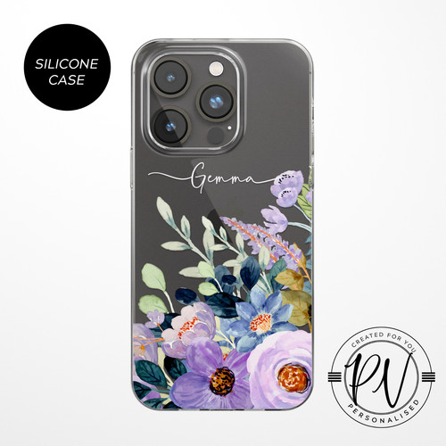 Personalised phone floral case - phone,